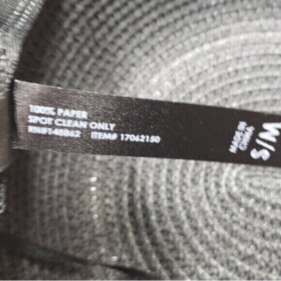 Torrid Black Paper Straw Beach Hat Floppy Small Medium - Picture 10 of 12